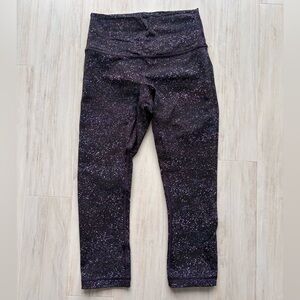 Lululemon Black and Purple Speckled Leggings